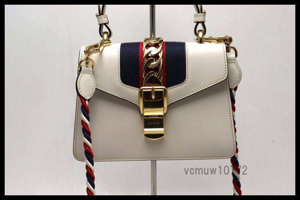 GUCCI シルヴィ レザー 2 way ハンドバッグ グッチ 1218 mx 25189