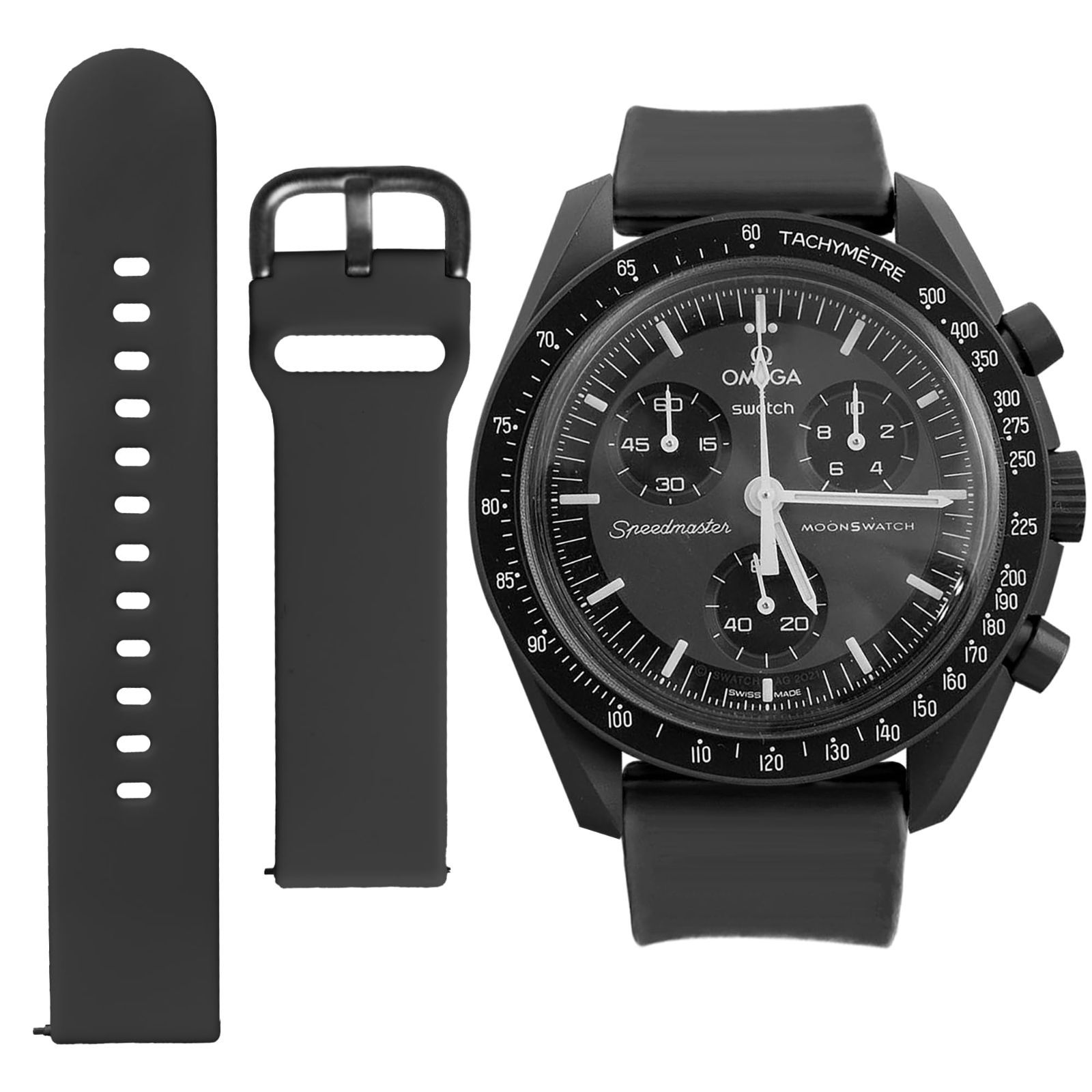 商品 Moonswatch Speedmaster Swatch 用ウォッチバンド X オメガとスウォッチ Omega スピードマスター ムーンスウォッチ用 腕時計バンド NatoR シリコンベルト簡単交換 20 mm 男性と女性兼用 Ocdin 腕時