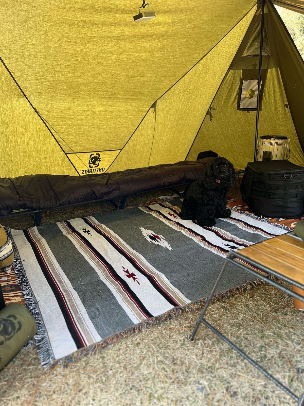  キャンプアウトドアグレイ130 X 160 cm…… オルテガ柄 ネイティブ柄 Forestキャンプブランケットピクニック Peel その他 文房具 事務用品