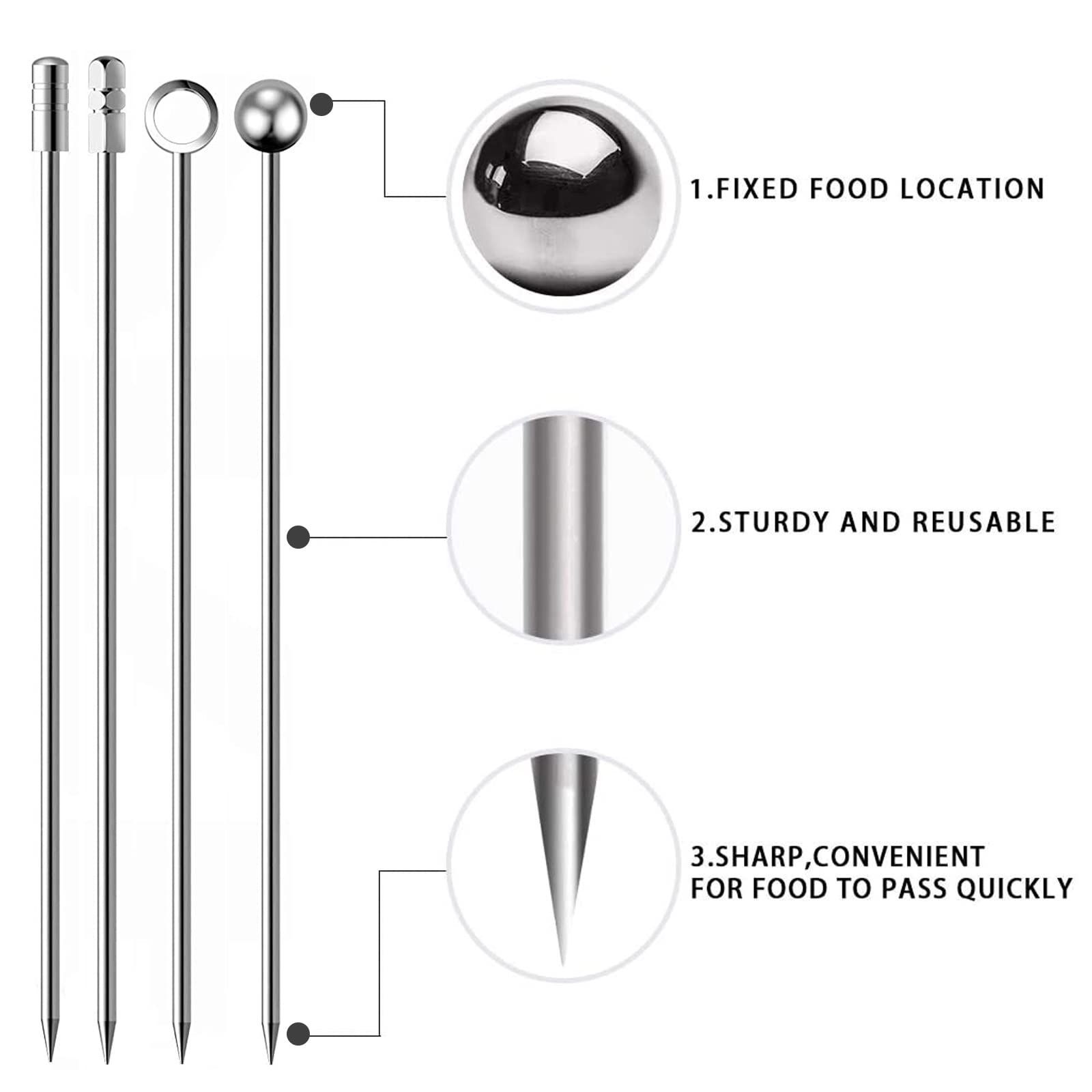 在庫 16本セット シルバー ステンレス製 オードブルピン ピンチョス カクテルピン カクテルピック フルーツピック パーティー