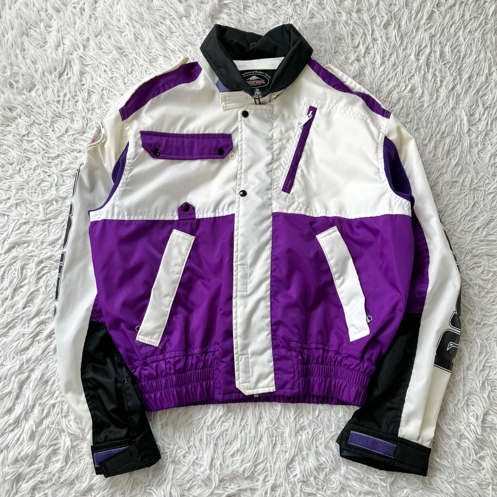 クシタニ HAMAMATSU バイクジャケット ナイロンジャケット 古着  パープル ジャケット LLサイズ 90s 4627