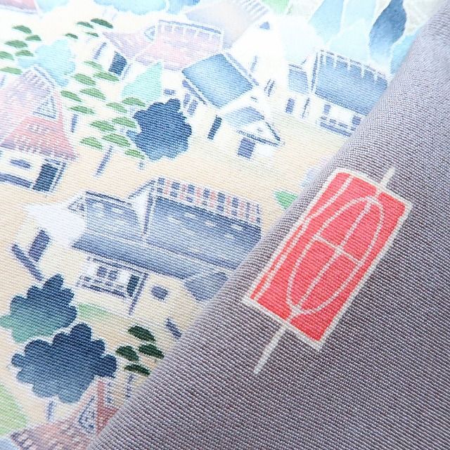 百華 Y 4319 作家物落款 染め一つ紋 手縫い仕立て 正絹 色留袖 着物