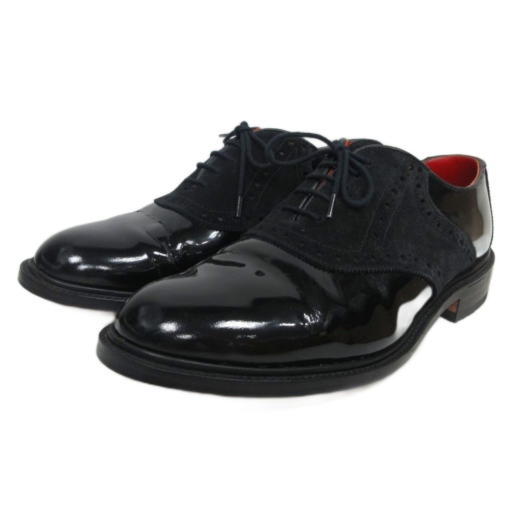 【中古】トリッカーズ TRICKER'S サドルシューズ コンビ ドレスシューズ M7439 英国製 レザー 黒 ブラック 8.5 トリッカーズ TRICKER'S サドルシューズ コンビ ドレスシューズ M7439