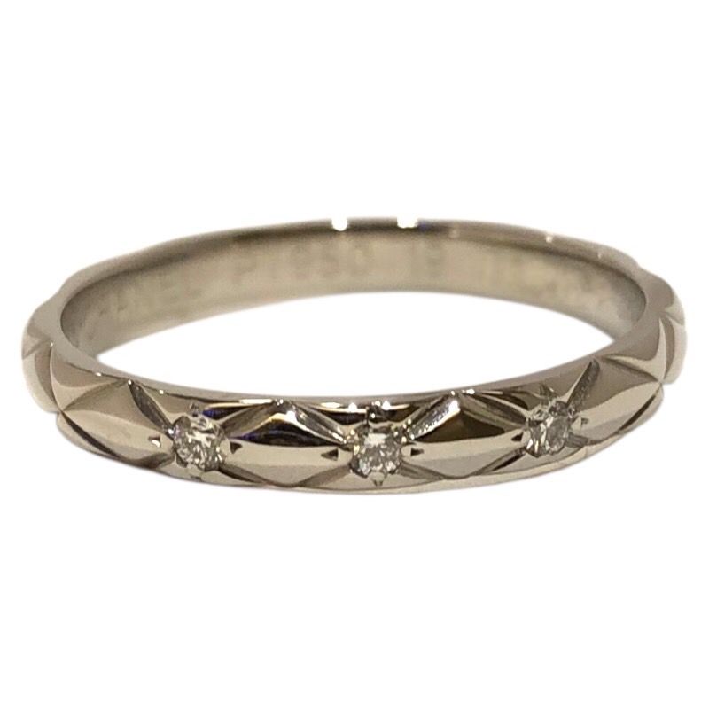 【CHANEL シャネル】マトラッセリング　pt950 ダイヤ3P シャネル マトラッセ 3P ダイヤ リング Pt950 48 ABランクの買取参考