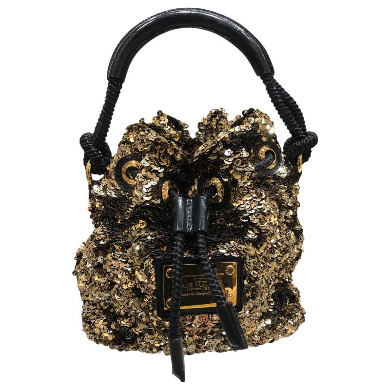 ルイ ヴィトン LOUIS VUITTON ミニ ノエ ロココ M 40322 ゴールド レザー スパンコール レディース ハンドバッグ