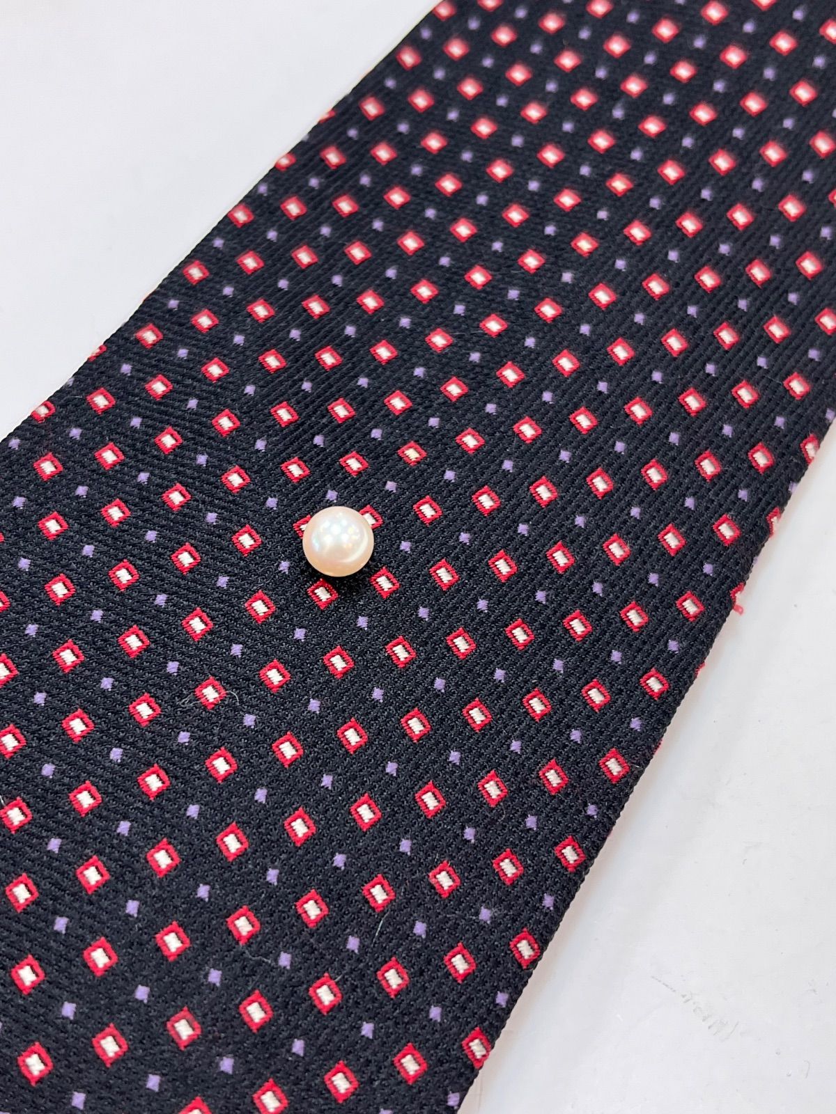 8ミリ玉 本真珠 あこや貝 18金 ネクタイピン ストック メンズアクセサリー メンズジュエリー タイピン