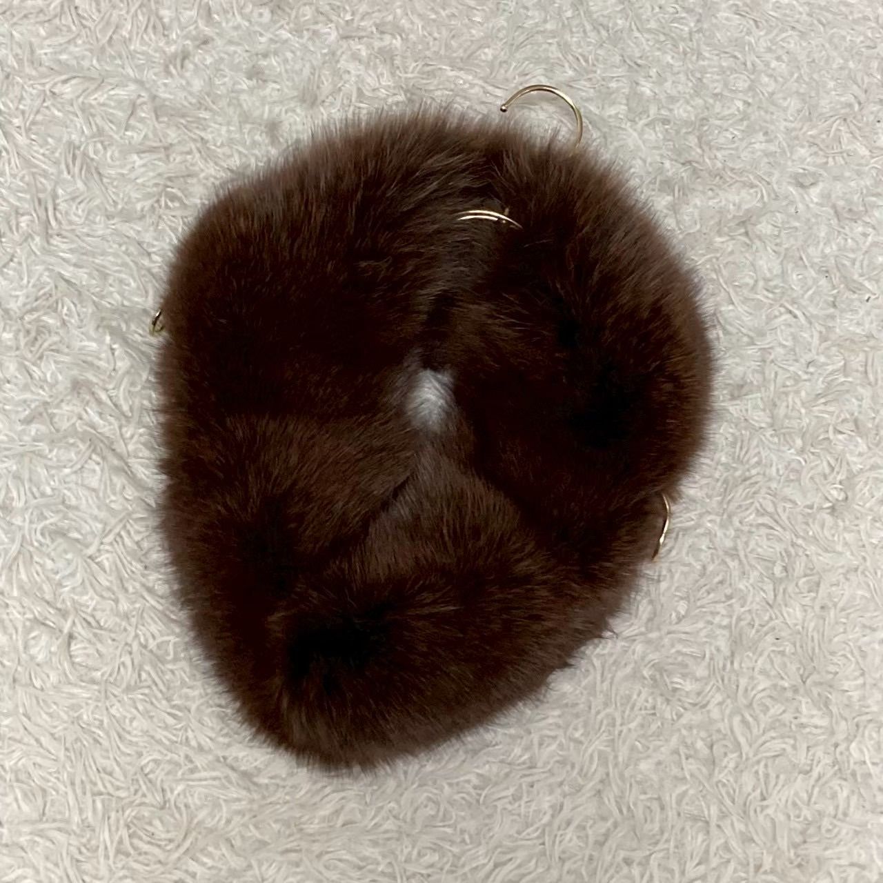 SAGA FOX ファーマフラー ブラウン 襟巻き ストール モフモフ 上品