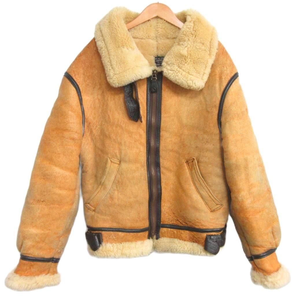 アヴィレックス AVIREX B-3 リアルムートン フライトジャケット 羊革