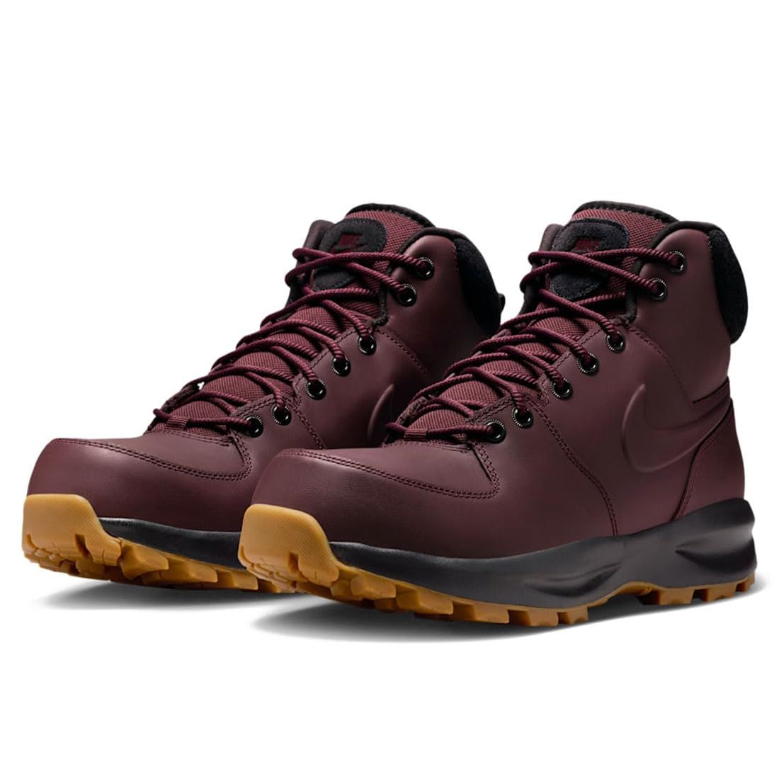 ナイキ マノア レザー MANOA LEATHER バーガンディクラッシュ ブラック ガムミディアムブラウン HF 7095 600 25 5 cm