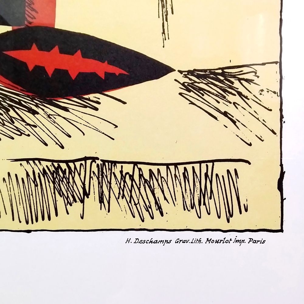 パブロ・ピカソ ムルロー工房 「花瓶の構図」 リトグラフポスター 額装済 パブロ・ピカソ 花瓶のあるコンポジション 1988年 リトグラフポスター