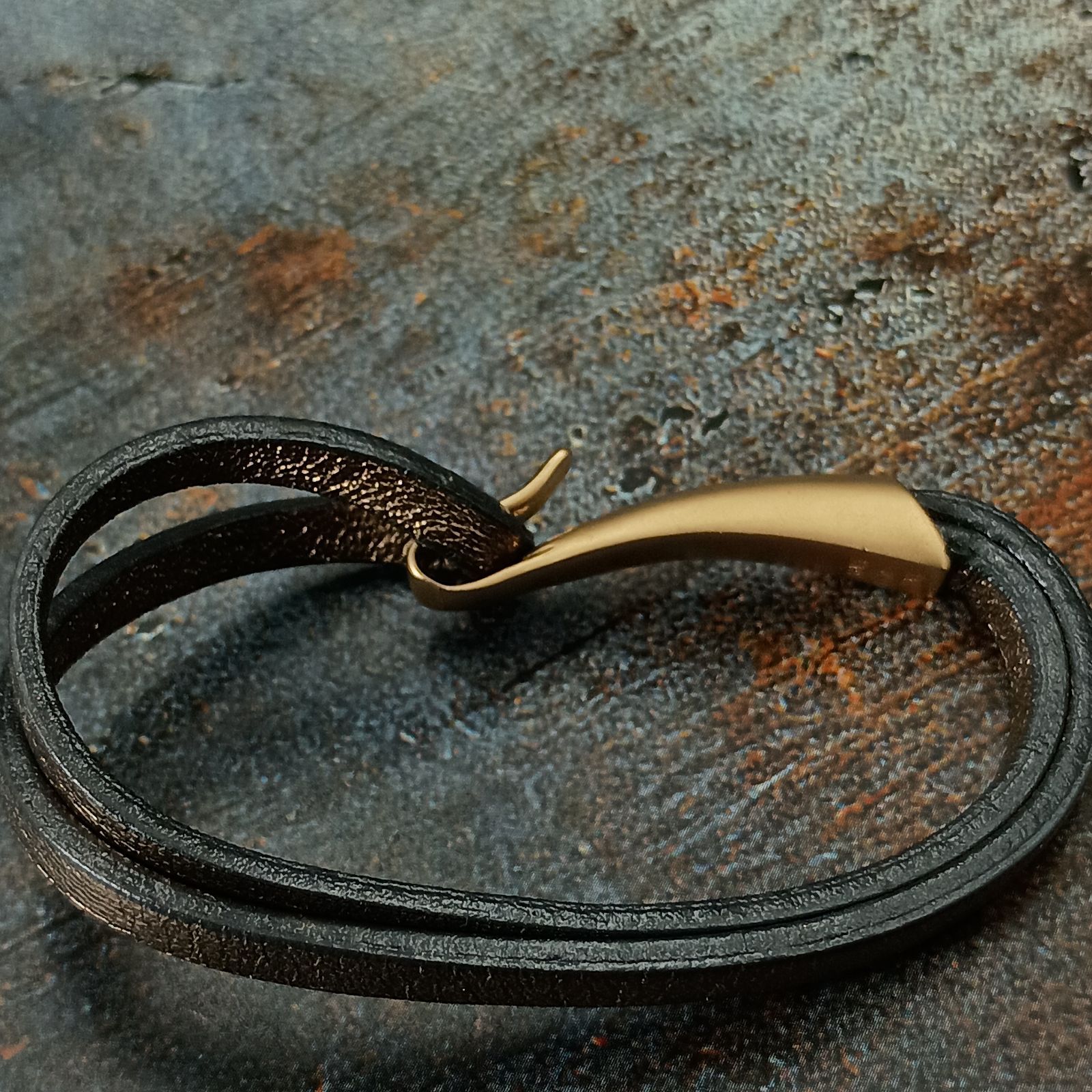 BOTTEGA VENETA ボッテガヴェネタ レザー ブレスレット メンズ レディース ゴールド ヴィンテージ