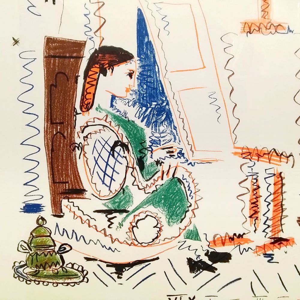 パブロ・ピカソ カンヌのアトリエ 1988年 リトグラフポスター 版画