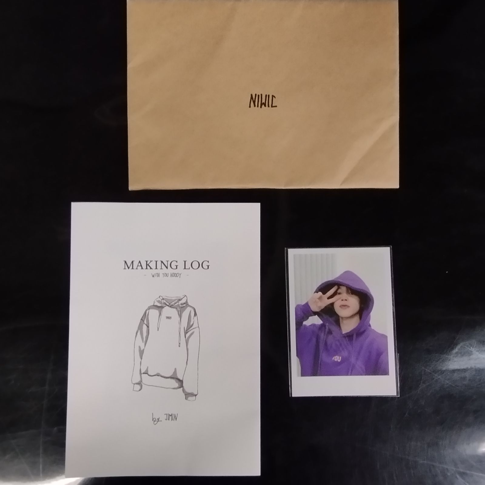 D1900】未使用品 BTS ジミン アーティストメイド フーディー パーカー