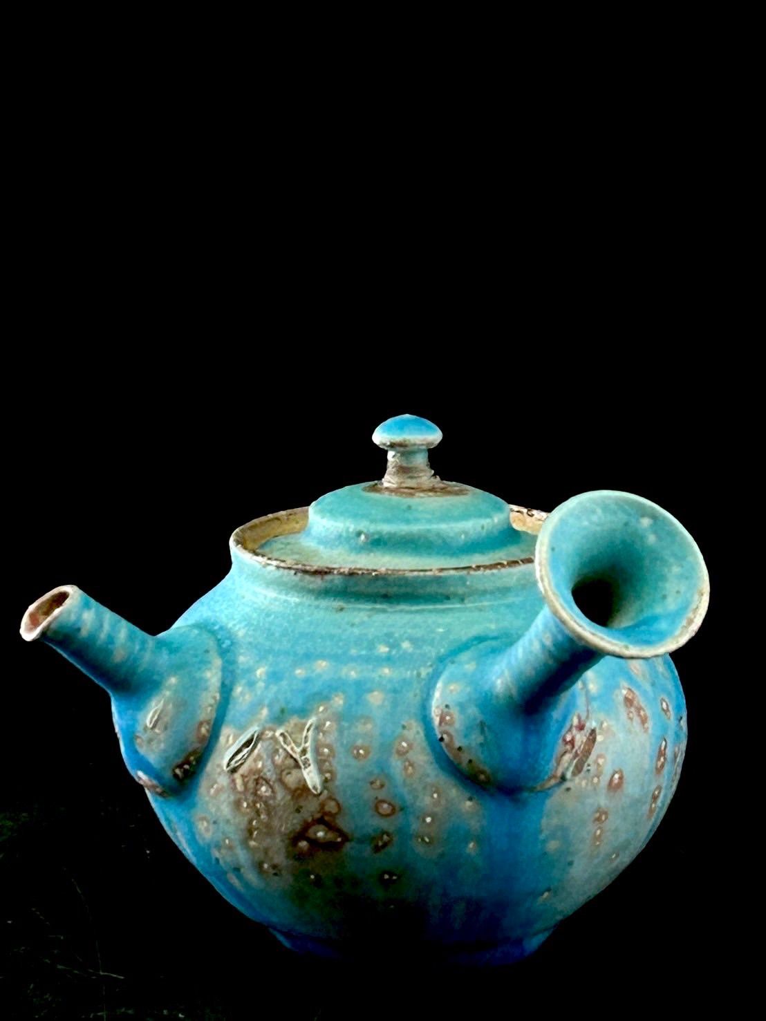 幽玄 人間国宝 山田想 常滑焼 青宝瓶 共箱 茶道具 茶注