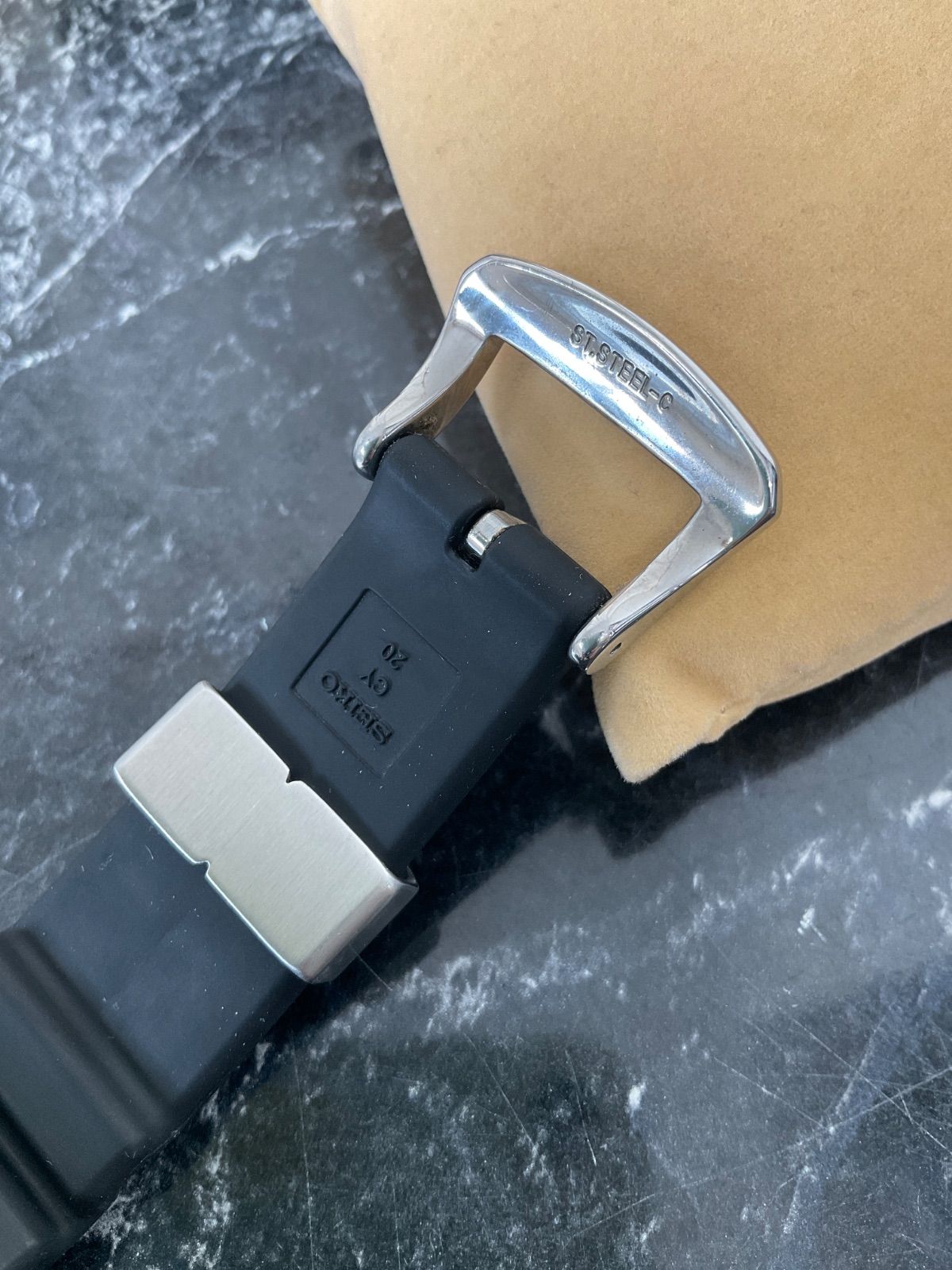  セイコー ソーラー ダイバー 200 m V 157-0 BT 0 SBDJ 019 ネイビー ラバーベルト 腕時計(クォーツ) 腕時計(アナログ)