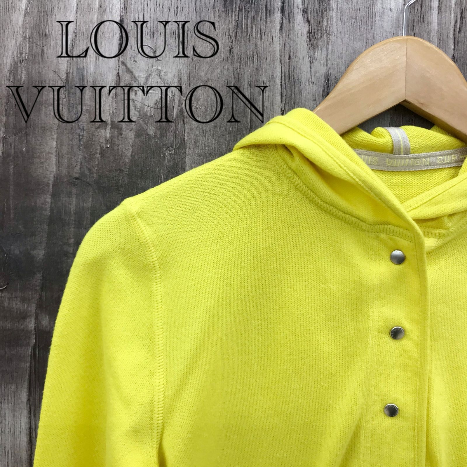 LOUIS VUITTON ルイヴィトン パーカー フーディー カシミヤ コットン イエロー M レディース