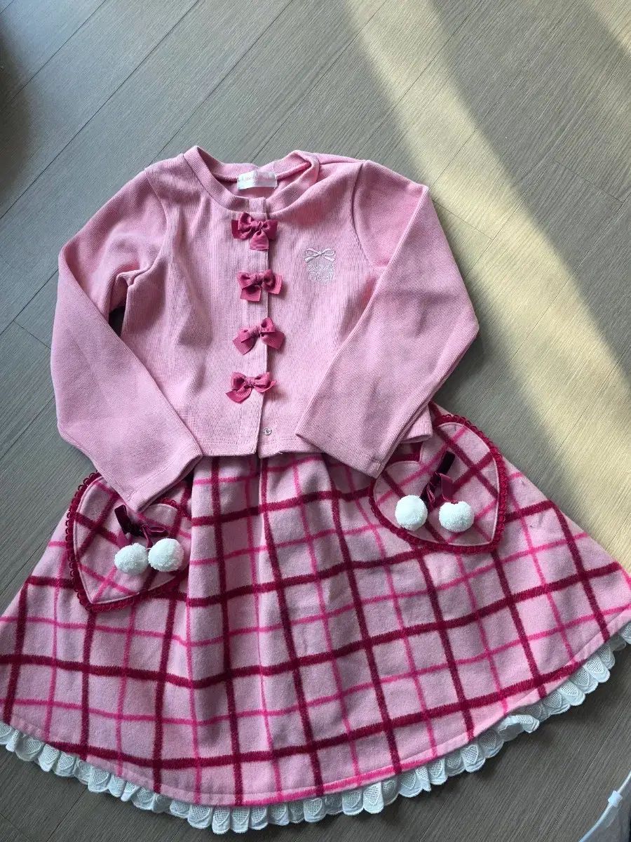 チュールLEE템플 カーディガン＆スカート セット 130