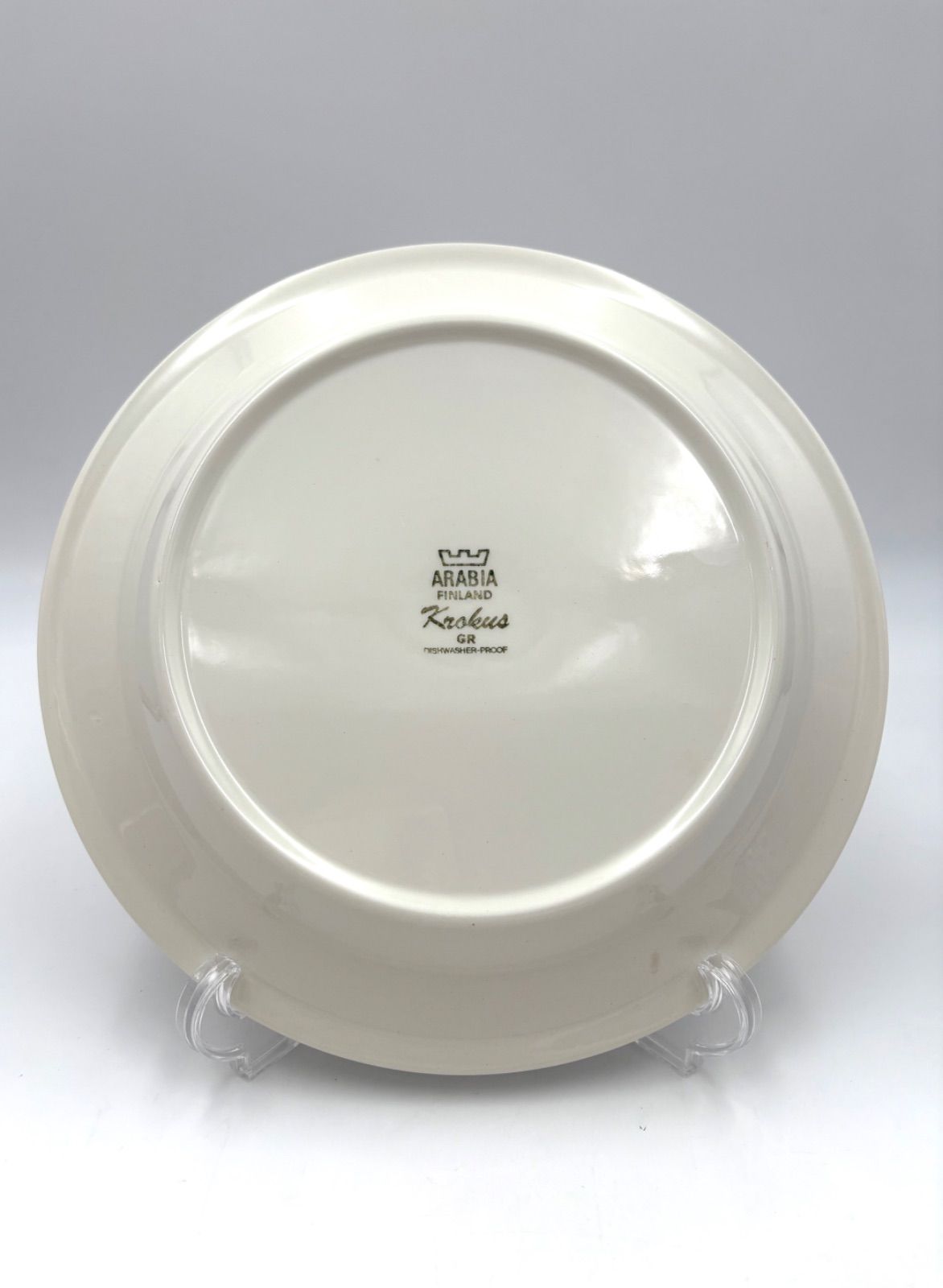 美品　ヴィンテージ　ARABIA アラビア　クロッカス　グレーリム ARABIA/アラビア Krokus/クロッカス グレーリム プレート24cm 006|北欧