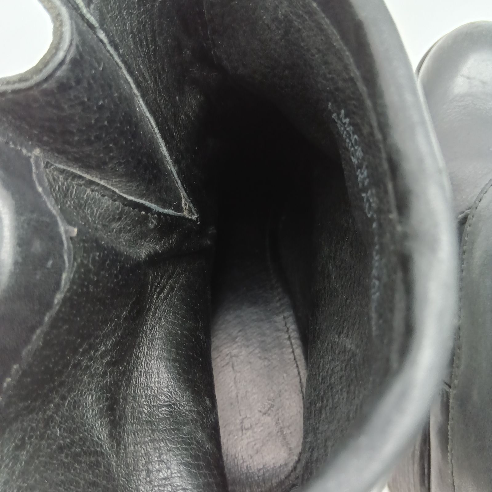 ブラックレザー エンジニアブーツ