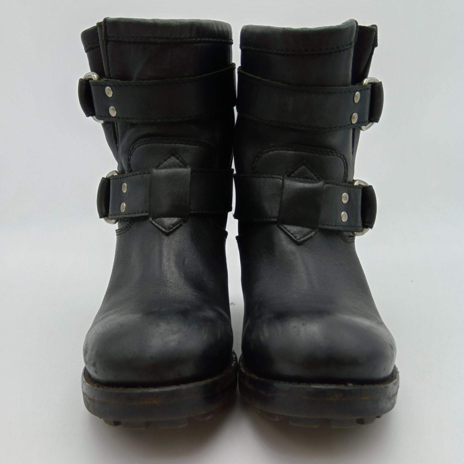 DIESEL ディーゼル ブラックレザー エンジニアブーツ EU 39 ブラック メンズ E-1-3