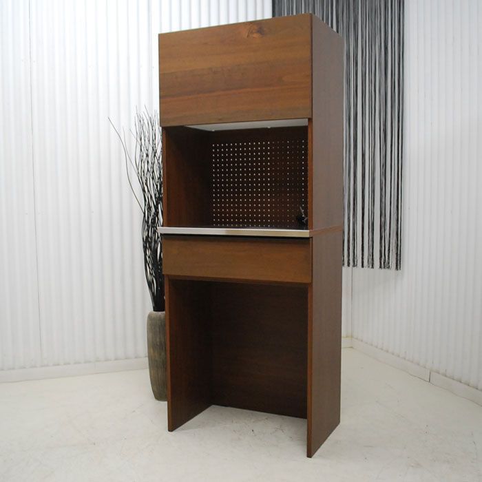 アウトレット 現品限り 一部 大 展示品 高品質 ７０幅 食器棚 カップボード ウォールナット突板 ステンレス 日本製 240517 オウル70 RB