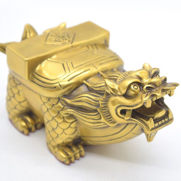  竜生九子 贔屓 銅製 置物 15cm 龍の子 ひいき ヒキ ビシ ピアススタンド 置物 インテリア小物