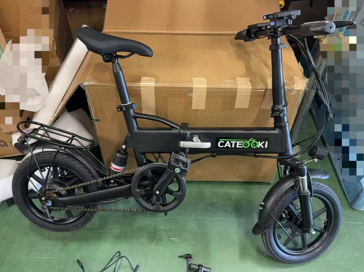 電動アシスト自転車 折りたたみ 14インチ大容量 5段変速 ||731453