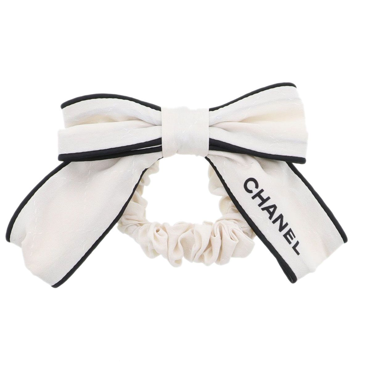 CHANEL シャネル リボン シュシュ ヘアアクセサリー レディース シルク