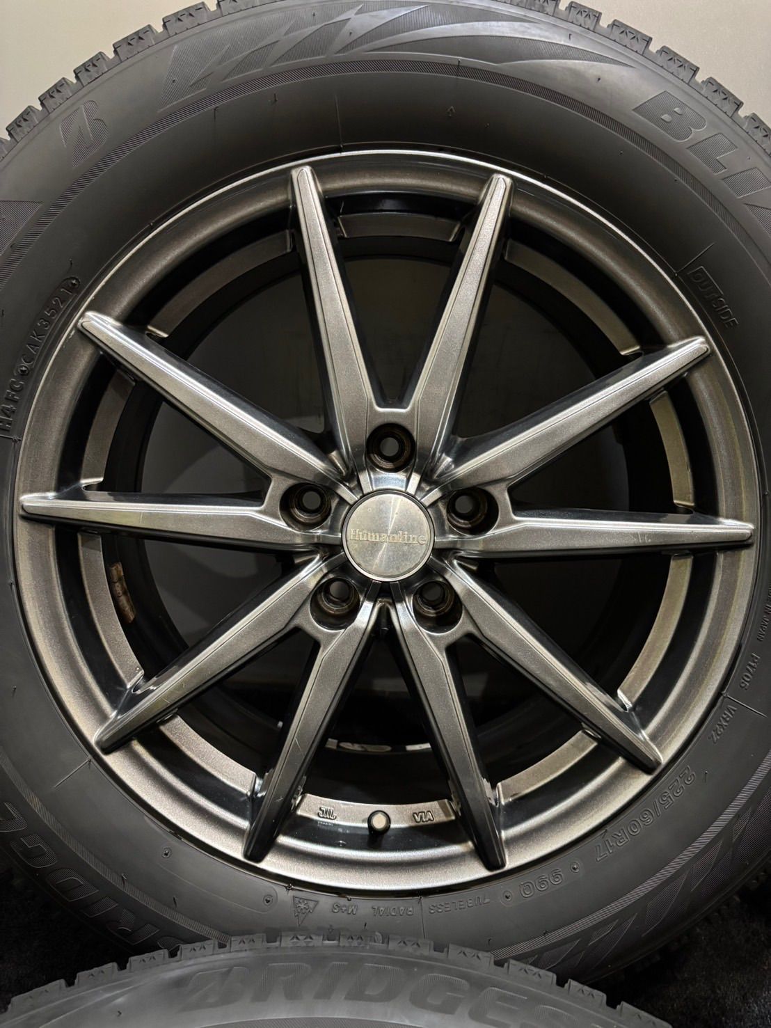 225 60 R 17 VRX 2 23年製 Humanline 17インチ 7 J 38 114 3 5 H スタッドレス 4本 アルファード ヴェルファイア 南7 L 224