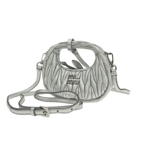 ミュウミュウ ワンダーマテラッセレザーミニホーボ 5 NR 019 Aランク