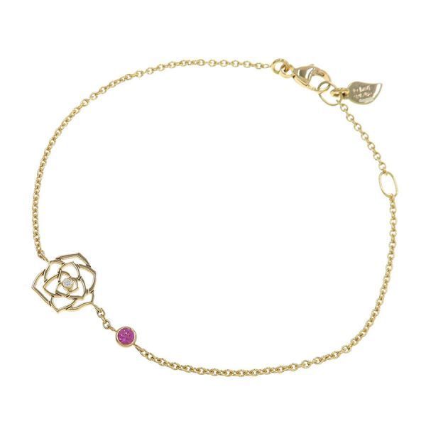 ピアジェ ローズブレスレット ピンクサファイア＆ダイヤモンド 無料ギフトラッピング Aランク