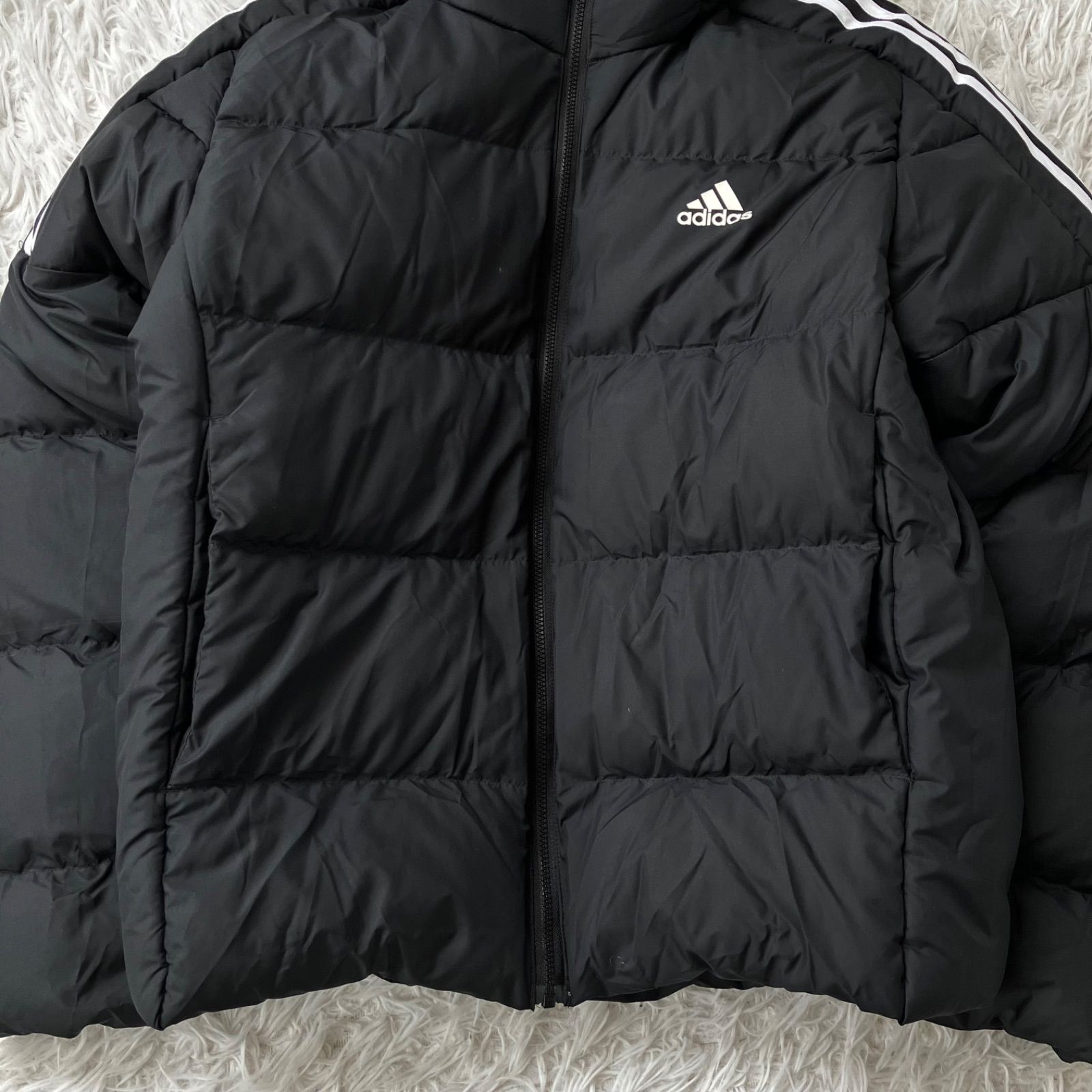 アディダス adidas ダウンジャケット ダウン80 三本ライン入り 