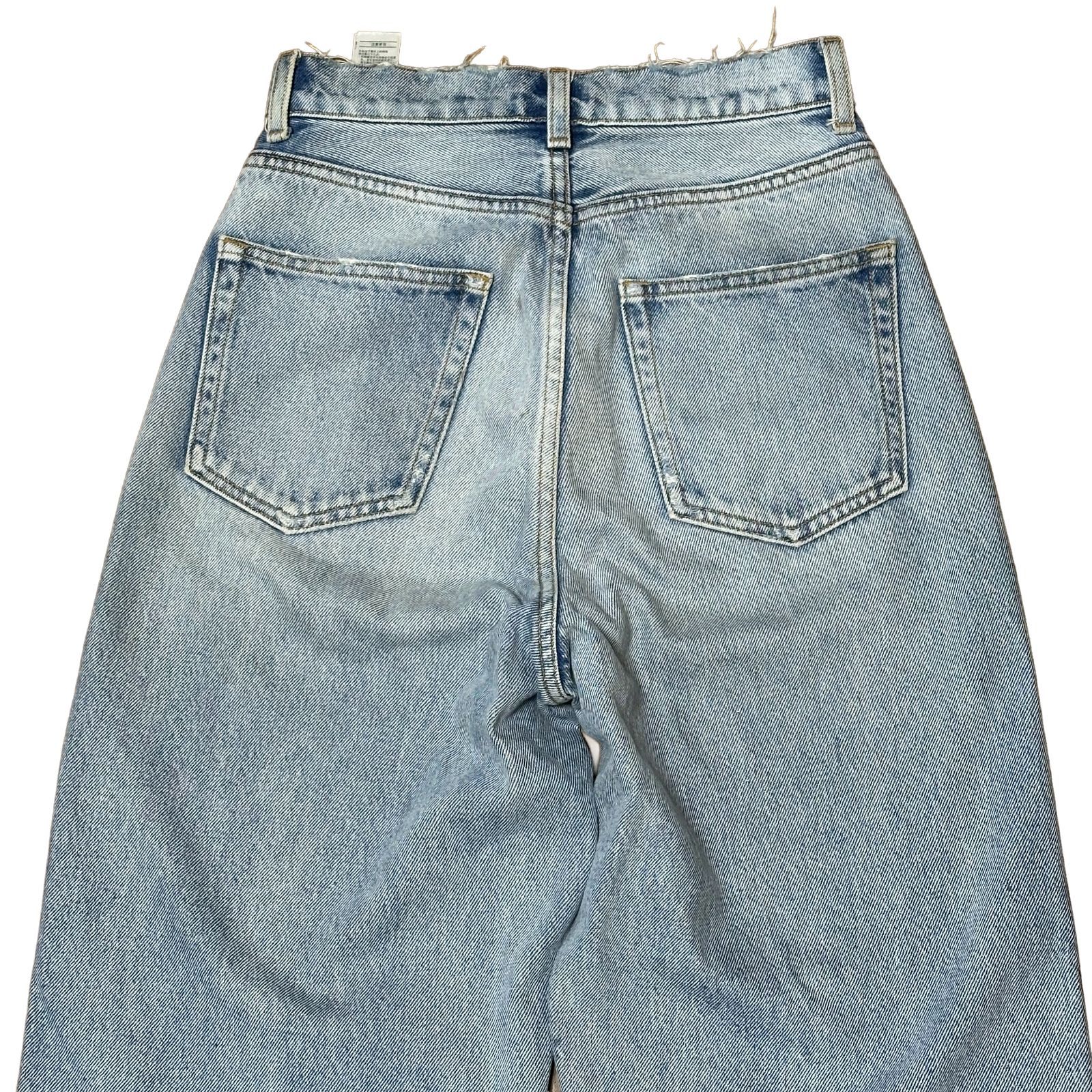 MOUSSY HW DAMAGE LOOSE STRAIGHT ハイウエスト ワイドデニム ルーズ