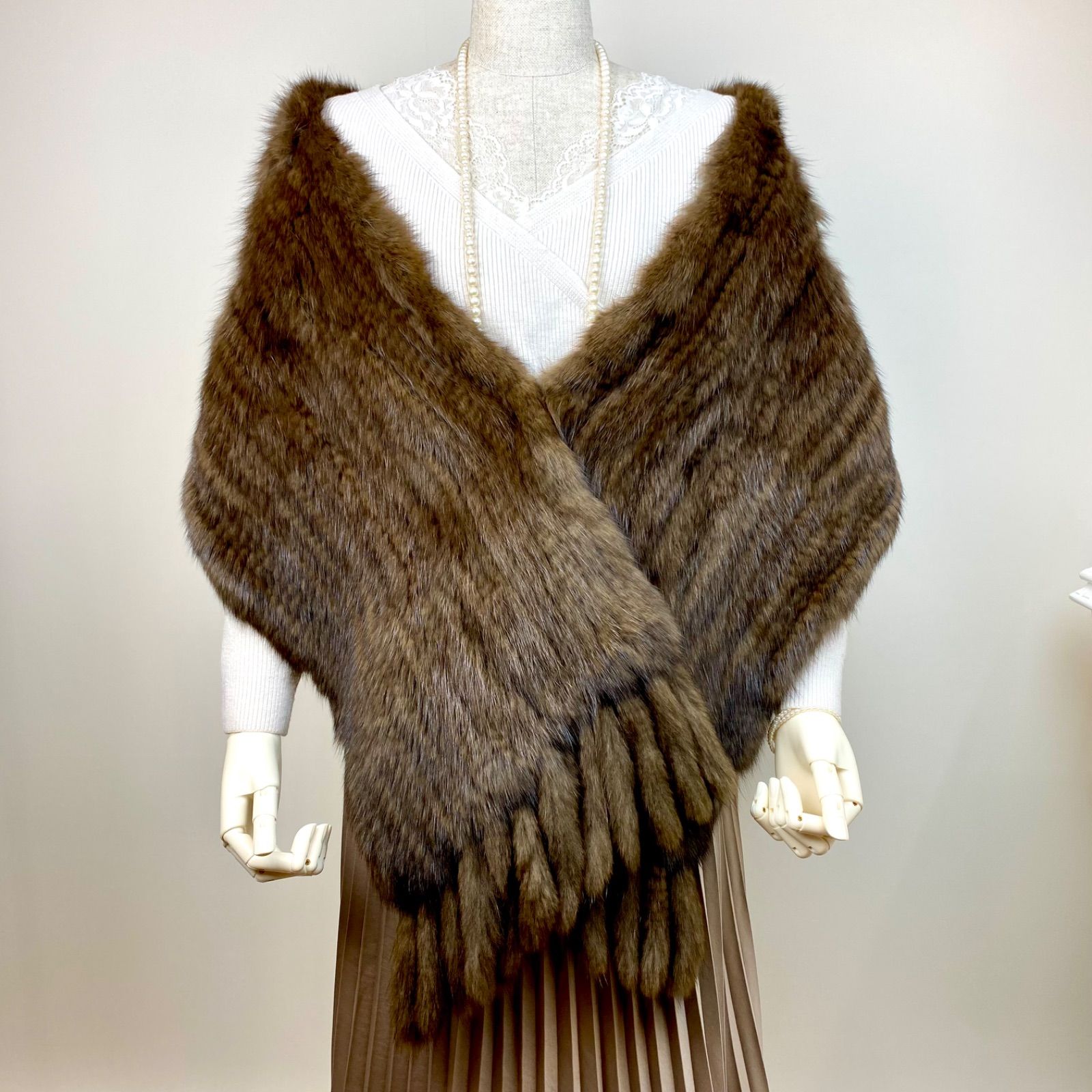 ✨年明け特別出品✨最高級ロシアンセーブル 特別仕立てショール✨122