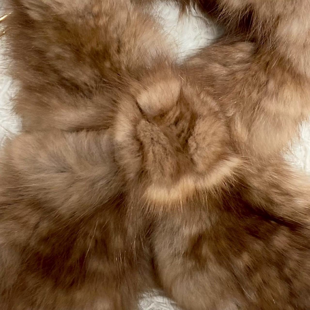  Faviora ファーストール ブラウン セーブル 襟巻き ファーマフラー ストール ショール 小物