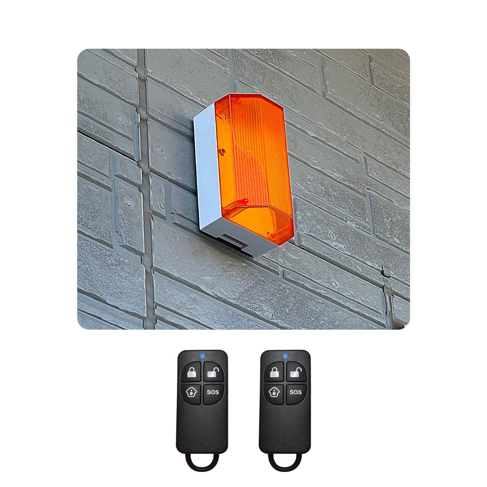 HOKUTO-STAR製 簡易防犯アラームシステム 100メートル対応リモコン2個