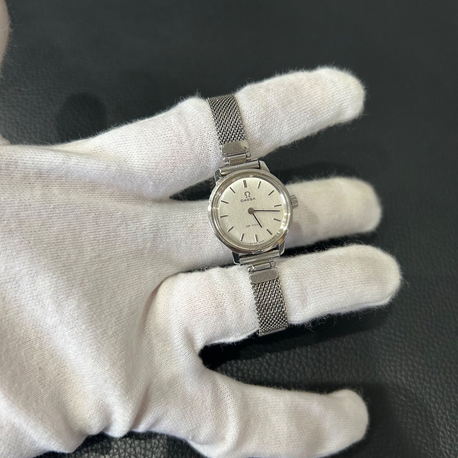 1/10まで出品 稼働 オメガ デビル シルバー 手巻き レディース Omega