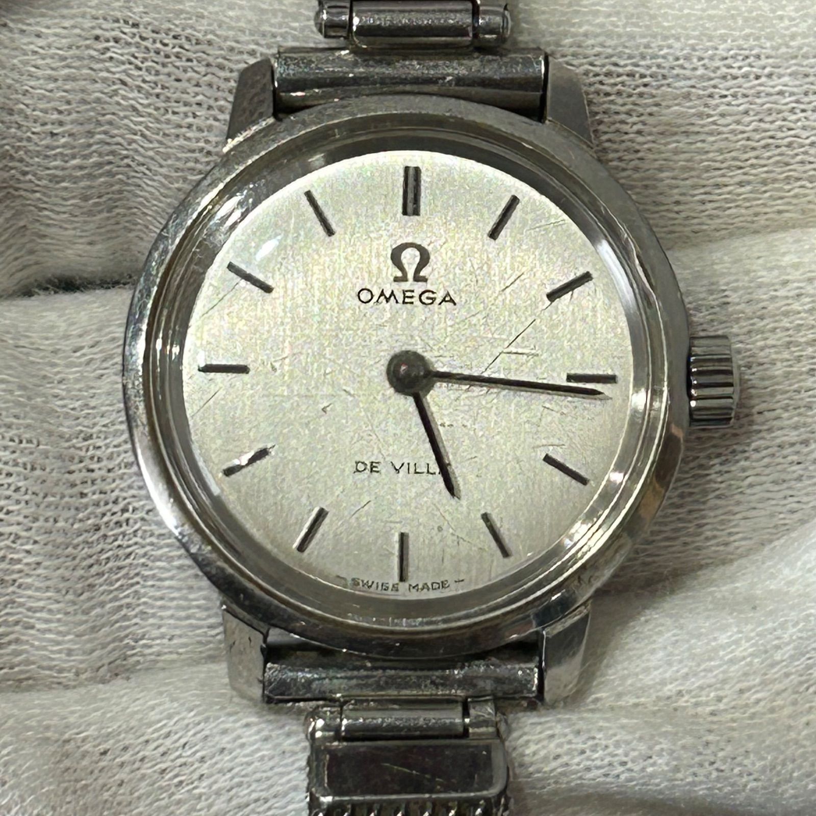 1/10まで出品 稼働 オメガ デビル シルバー 手巻き レディース Omega