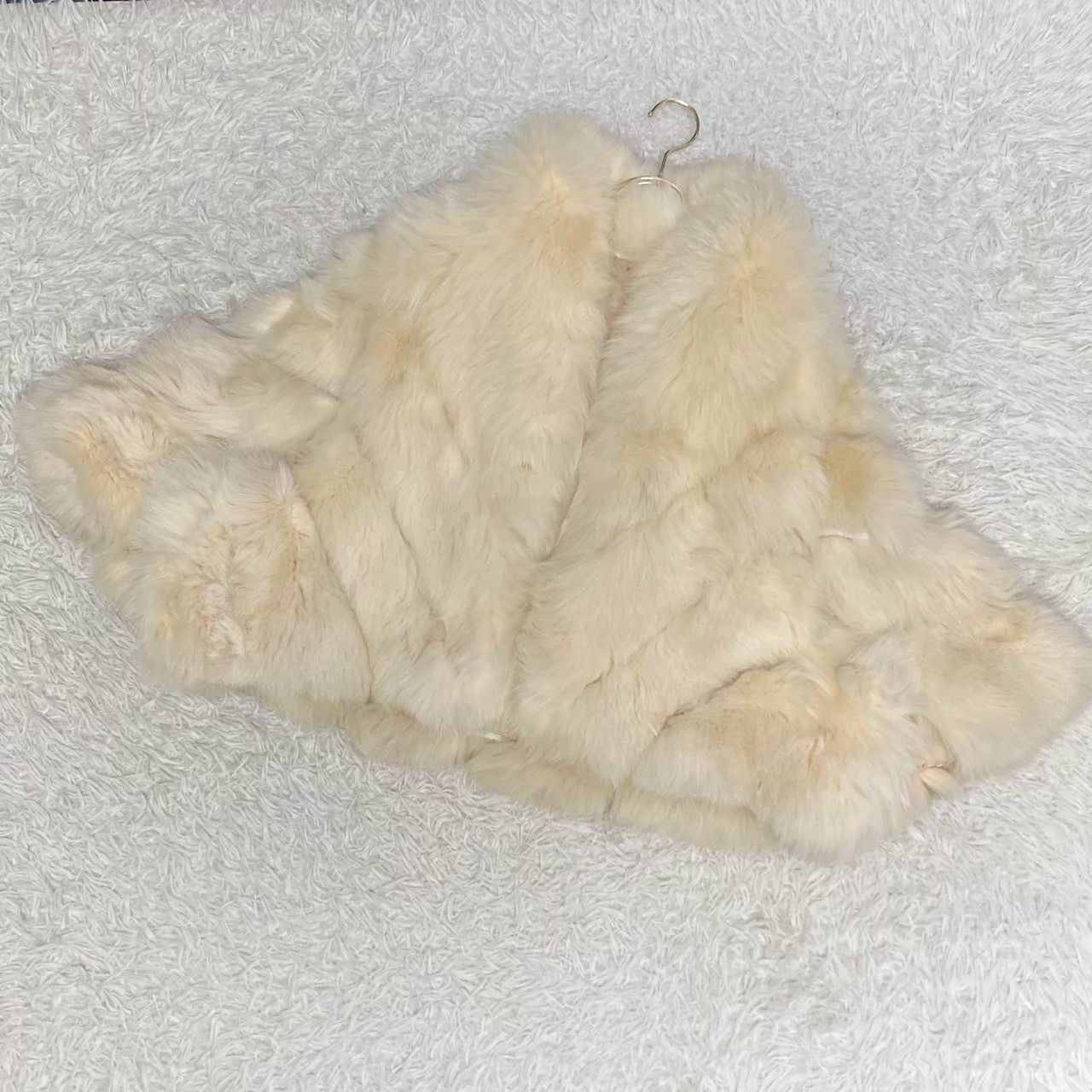 BY GIFU MOUH ファーポンチョ アイボリー 11 感