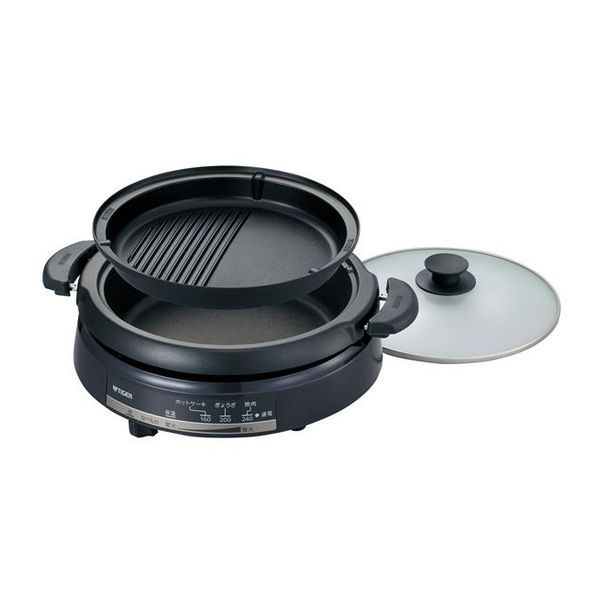 グリル鍋 波形プレート メタリックブラウン タイガー CQE B 201 TH