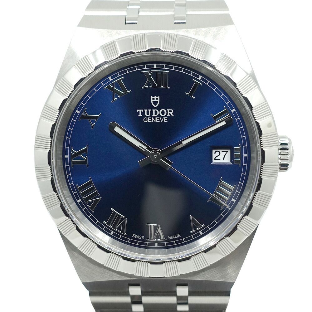 栄 チューダー 腕時計 ロイヤル 28500 ブルー SS 自動巻き メンズ 男性 箱 ♥