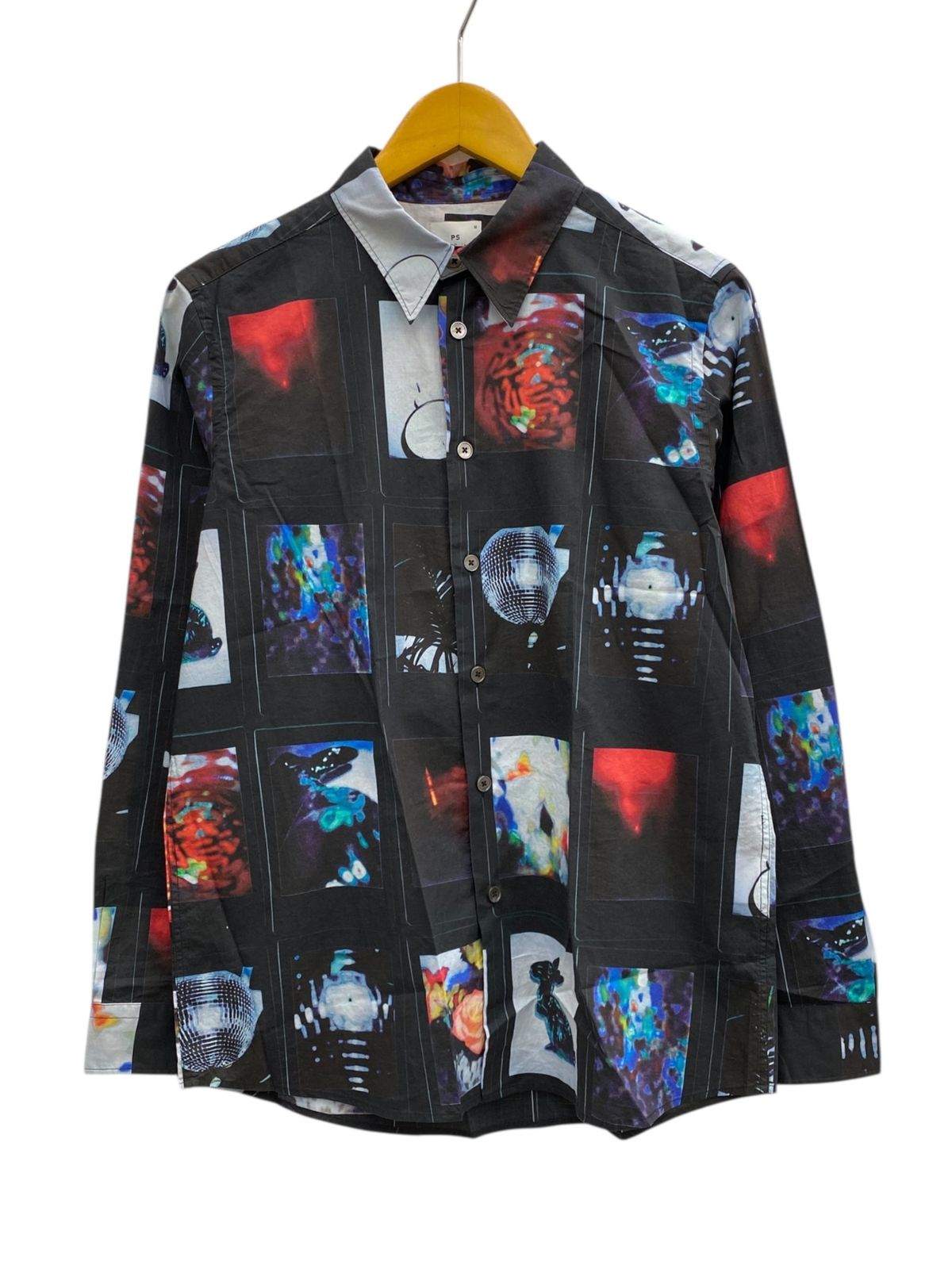 Paul Smith ポールスミス ブロッキンググラフィックプリントシャツ 長袖 コットン100％ メンズ 009