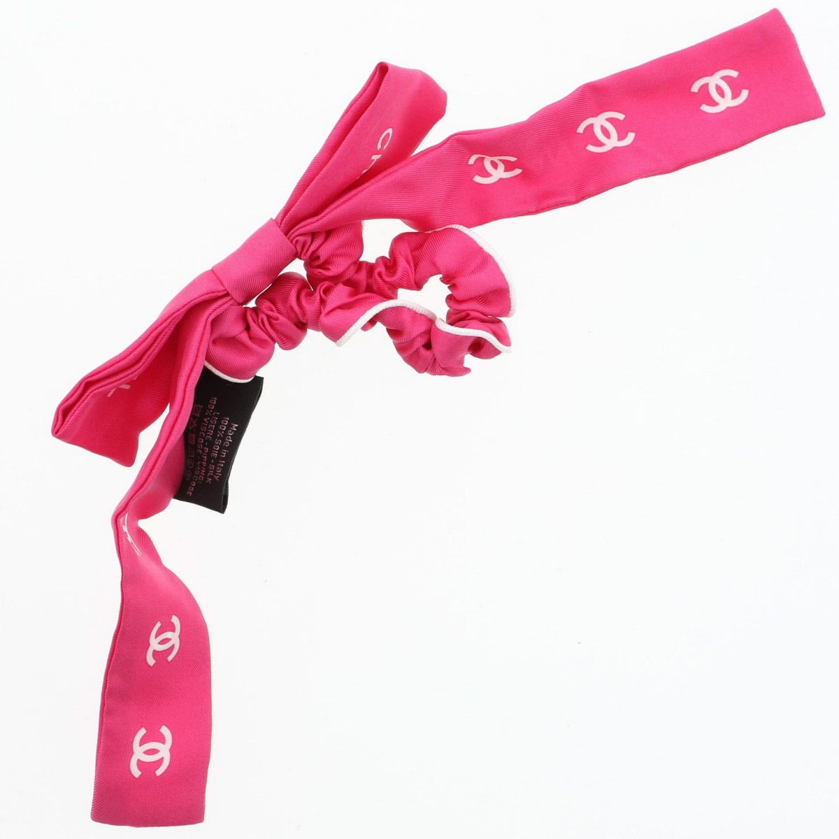 CHANEL シャネル リボン シュシュ ヘアアクセサリー レディース シルク