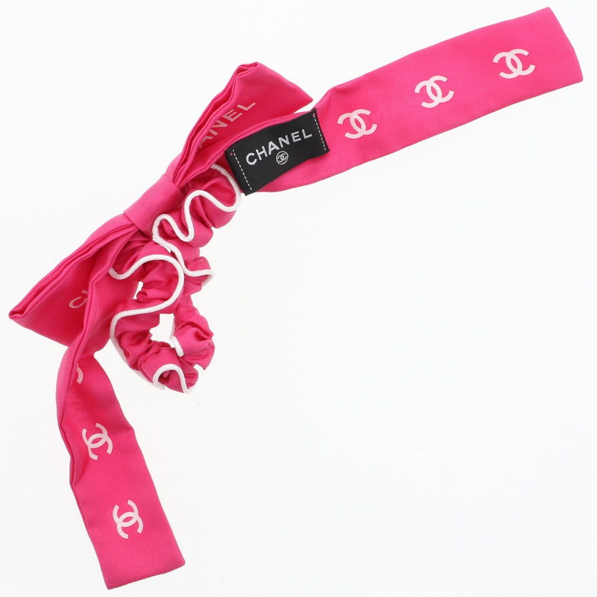 CHANEL シャネル リボン シュシュ ヘアアクセサリー レディース シルク