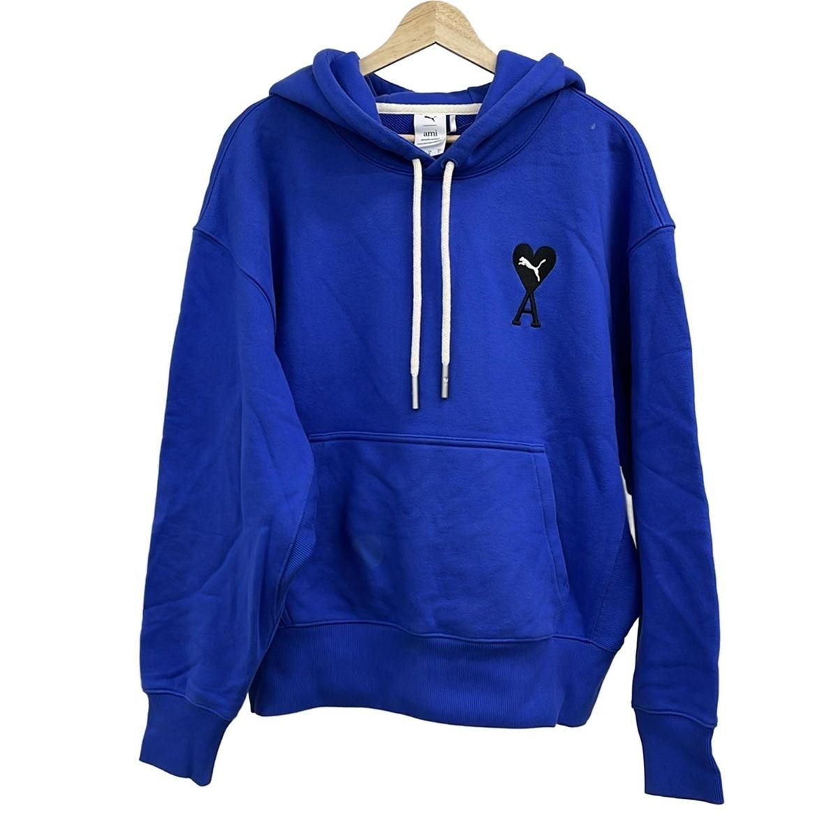 AMIalexandremattiussi アミアレクサンドルマテュッシ パーカー サイズL レディース 534069 93 ブルー プルオーバー PUMAコラボ