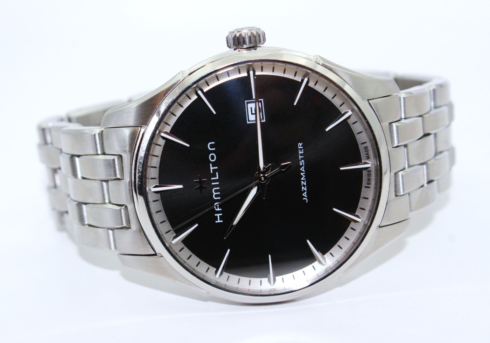 VRW-1506 時計 ハミルトン H 324510 ジャズマスター BK文字盤 メンズ クォーツ 腕時計 稼働品