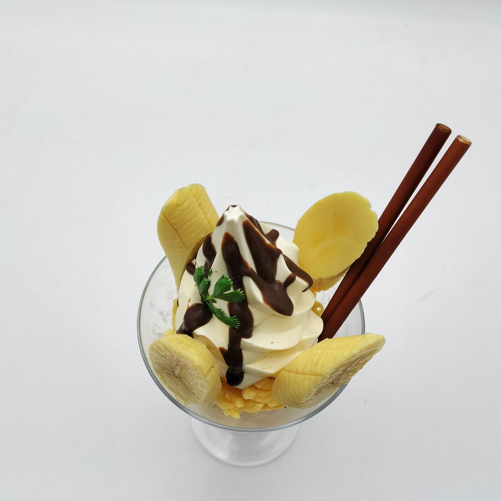 食品サンプル チョコバナナパフェ 実物大 カフェ・喫茶店ディスプレイ