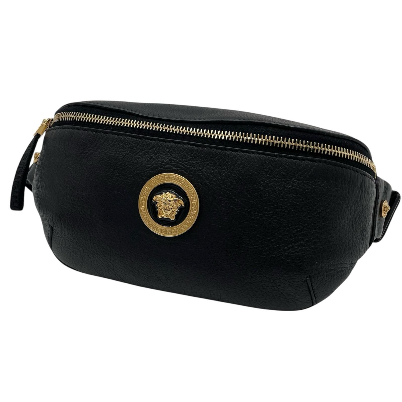 VERSACE ヴェルサーチ ボディバッグ ウエストポーチ 1002884 ブラック