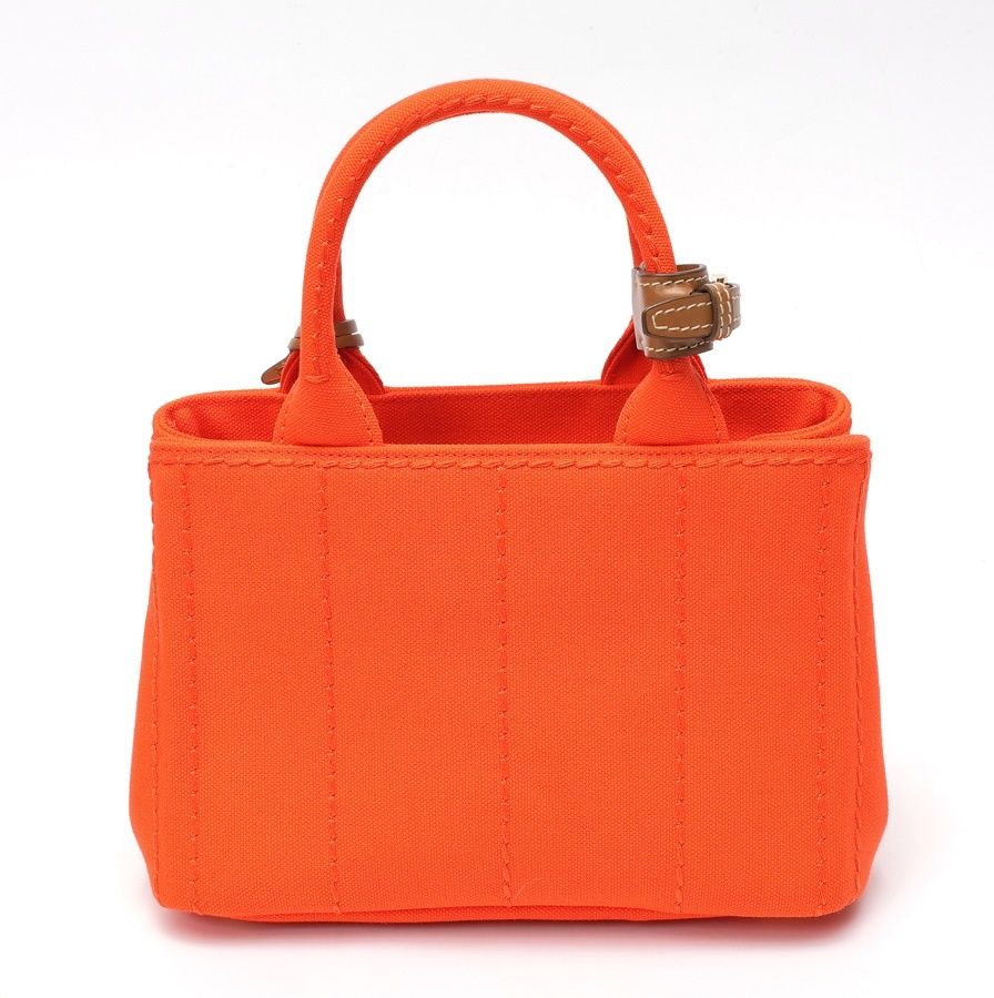 PRADA CANAPA オレンジ キャンバス ハンドバッグ 中古・古着通販】PRADA (プラダ) カナパ ハンドバッグ オレンジ サイズ