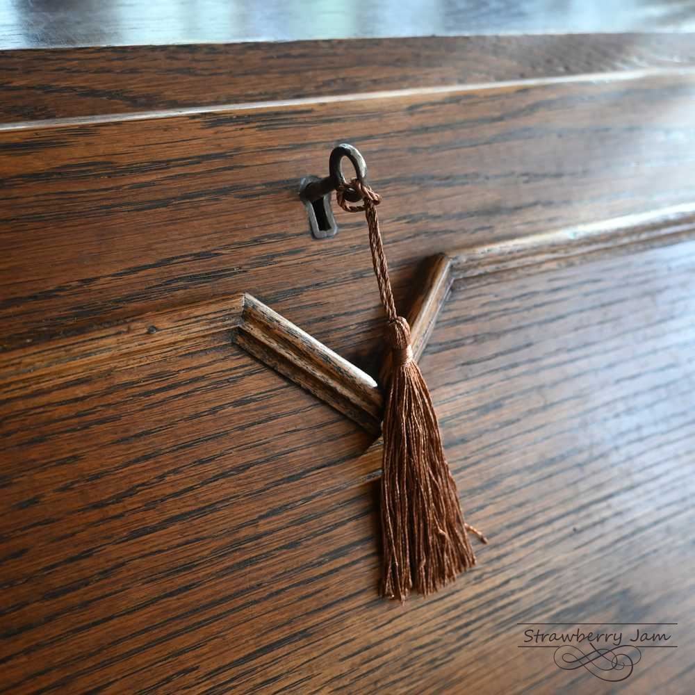 L3710-24 英国アンティーク オーク ライティングビューロー デスク